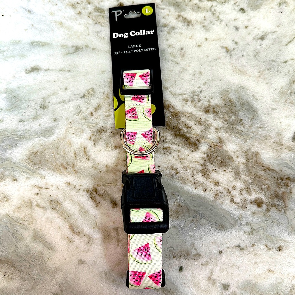 Large watermelon dog collar
